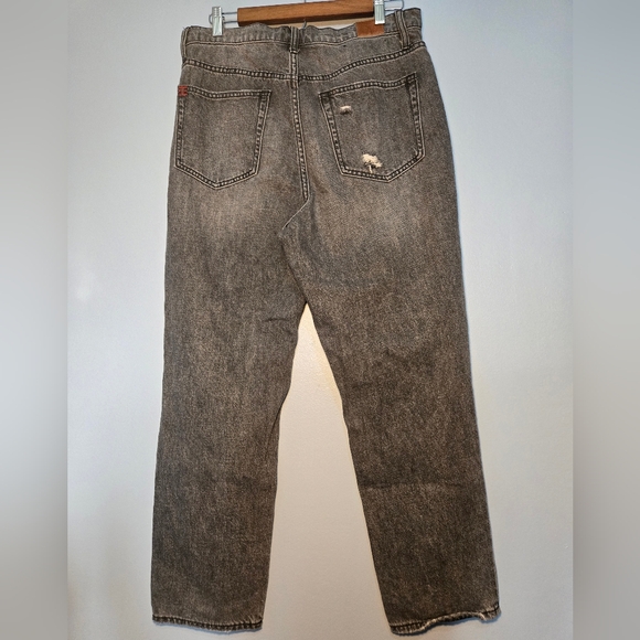 BDG Black Wash Distressed High-Rise Slim Straight Denim Womens Size 31 - Picture 5 of 16